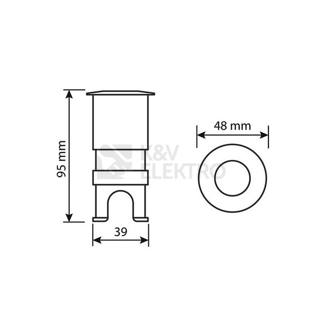 Obrázek produktu  Zemní LED svítidlo McLED Ground 3W 24VDC 4000K IP67 přímé 48x102mm ML-514.002.81.0 10