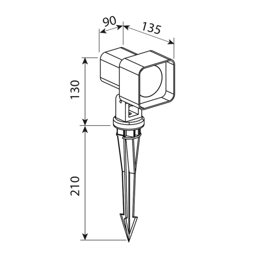 LED zapichovací svítidlo McLED Kira 7W 4000K IP65 černá ML-514.004.19.0