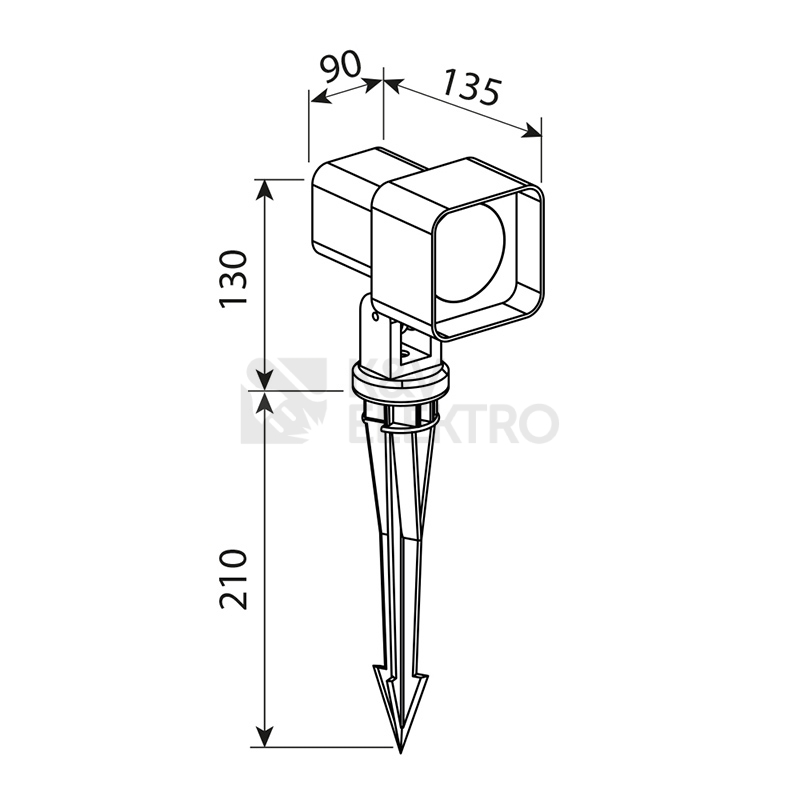 Obrázek produktu LED zapichovací svítidlo McLED Kira 7W 4000K IP65 černá ML-514.004.19.0 4