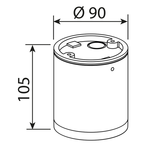 LED svítidlo McLED Noel R 7W 4000K IP65 černá ML-516.012.19.0