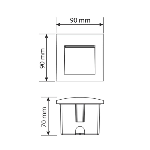 Vestavné LED svítidlo McLED Karin 3W 3000K IP65 šedá ML-517.013.81.0 (obrázek 9)