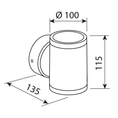 LED svítidlo McLED Verona R 7W 3000K IP65 černá ML-518.013.19.0