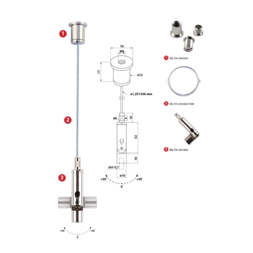 Sada k zavěšení McLED 7FH ML-741.340.50.0