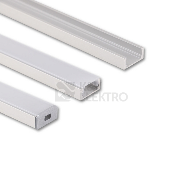 Obrázek produktu Přisazený hliníkový profil PG2 16x8mm s mléčným difuzorem 1m McLED ML-761.001.74.1 0