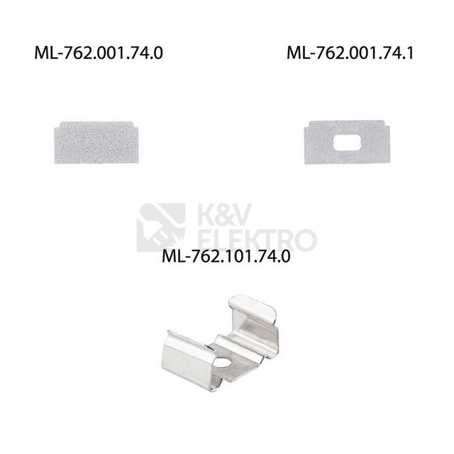 Obrázek produktu Přisazený hliníkový profil PG2 16x8mm s mléčným difuzorem 1m McLED ML-761.001.74.1 2