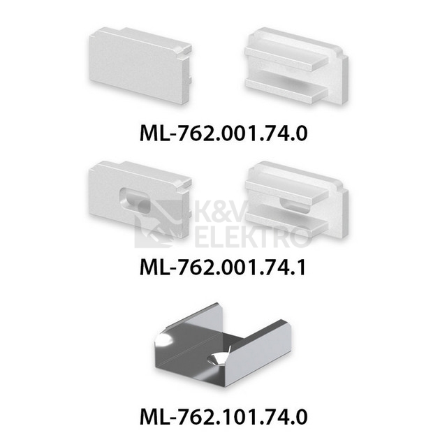 Obrázek produktu Přisazený hliníkový profil PG2 16x8mm s mléčným difuzorem 1m McLED ML-761.001.74.1 6