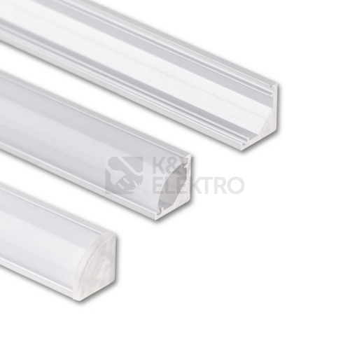 Rohový hliníkový profil McLED RB 8x8mm včetně mléčného difuzoru 2m ML-761.002.74.2