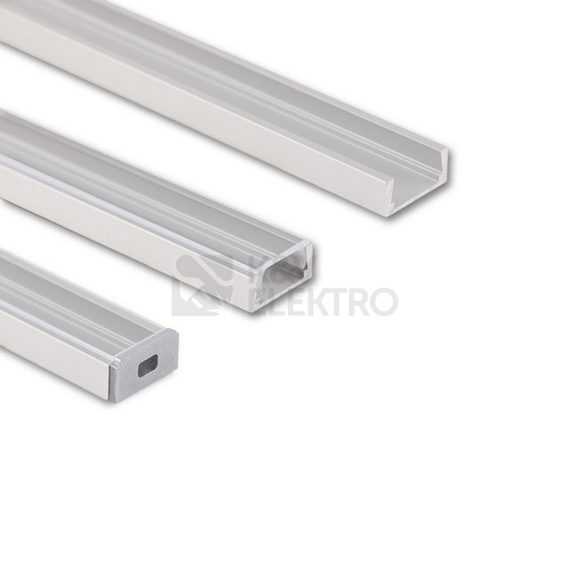 Obrázek produktu Přisazený hliníkový profil PG2 16x8mm včetně čirého difuzoru 2m McLED ML-761.003.74.2 0