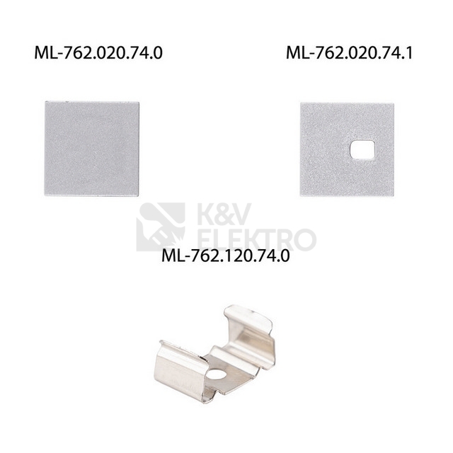 Obrázek produktu Přisazený hliníkový profil McLED PY 15x15mm včetně mléčného difuzoru 1m ML-761.020.74.1 2