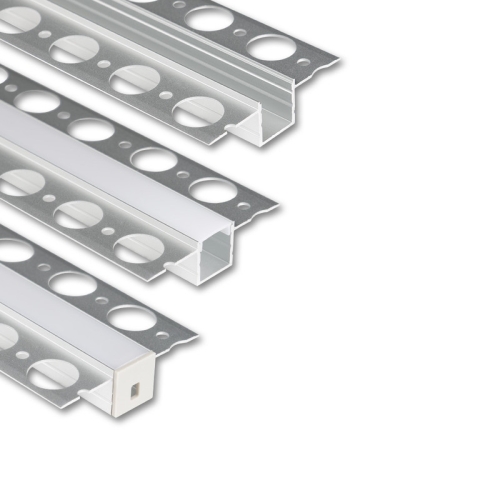 Hliníkový profil McLED pro sádrokarton AU 55x15mm včetně mléčného difuzoru 1m ML-761.028.74.1