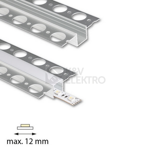 Obrázek produktu Hliníkový profil McLED pro sádrokarton AU 55x15mm včetně mléčného difuzoru 1m ML-761.028.74.1 8
