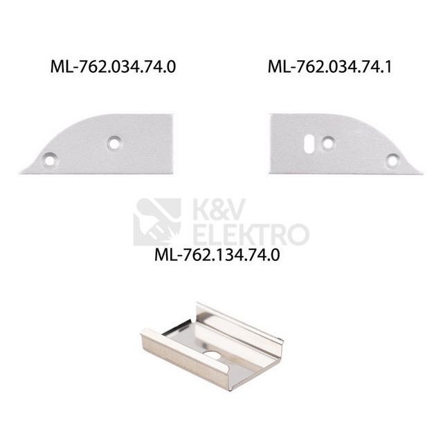 Obrázek produktu Nástěnný hliníkový profil McLED NC 44x17mm včetně mléčného difuzoru 2m ML-761.034.74.2 2