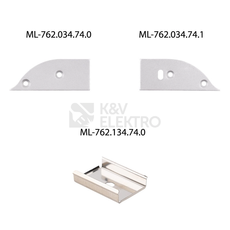 Obrázek produktu Nástěnný hliníkový profil McLED NC 44x17mm včetně mléčného difuzoru 2m ML-761.034.74.2 4