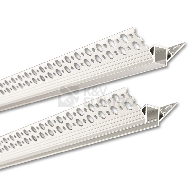 Obrázek produktu Rohový hliníkový profil McLED AS pro sádrokarton 51x23mm včetně mléčného difuzoru 2m ML-761.038.43.2 0