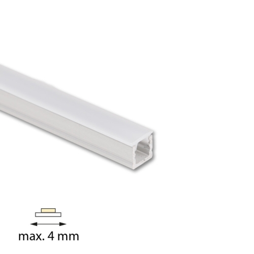 Přisazený hliníkový profil McLED PA1 7x6mm včetně mléčného difuzoru 2m ML-761.042.74.2