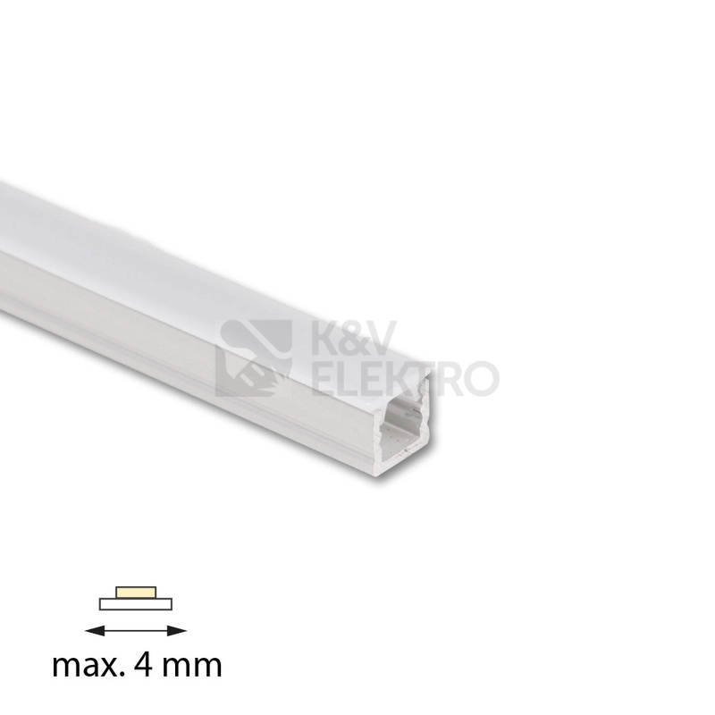 Obrázek produktu Přisazený hliníkový profil McLED PA1 7x6mm včetně mléčného difuzoru 2m ML-761.042.74.2 1