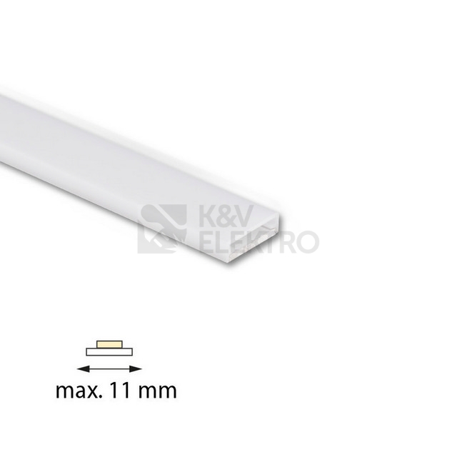 Obrázek produktu Přisazený hliníkový profil McLED PB1 17x5mm včetně mléčného difuzoru 2m ML-761.045.74.2 2