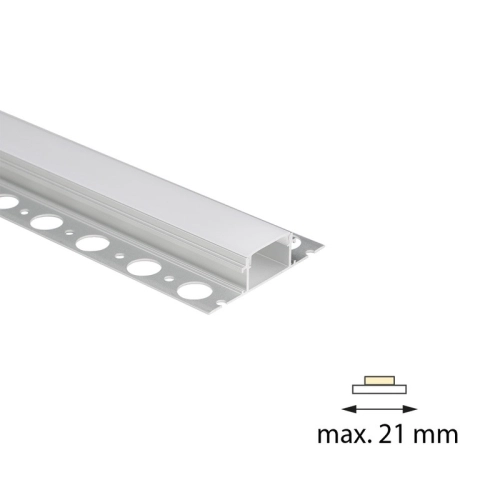 Hliníkový profil McLED pro sádrokarton AX 62x14mm včetně mléčného difuzoru 1m ML-761.046.74.1 (obrázek 3)