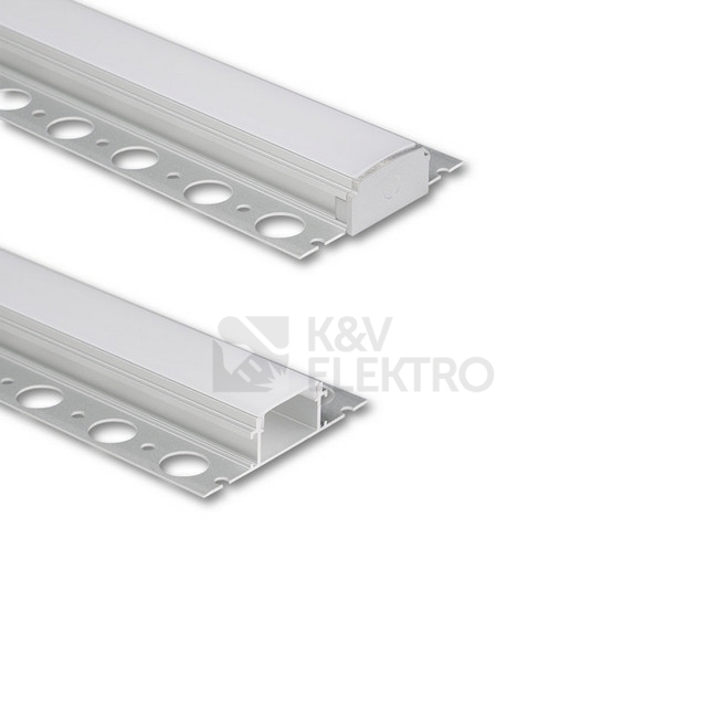 Obrázek produktu Hliníkový profil McLED pro sádrokarton AX 62x14mm včetně mléčného difuzoru 1m ML-761.046.74.1 0