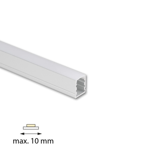 Přisazený hliníkový profil McLED PHA 12x15mm včetně mléčného difuzoru 2m ML-761.047.74.2