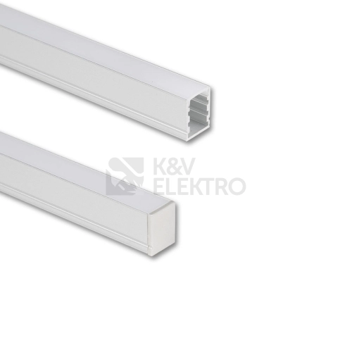 Přisazený hliníkový profil McLED PHA 12x15mm včetně mléčného difuzoru 2m ML-761.047.74.2