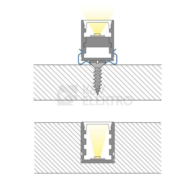Obrázek produktu Přisazený hliníkový profil McLED PHA 12x15mm včetně mléčného difuzoru 2m ML-761.047.74.2 5