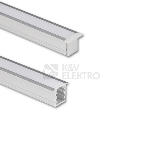 Vestavný hliníkový profil McLED VI 12x15mm včetně mléčného difuzoru 2m ML-761.048.74.2