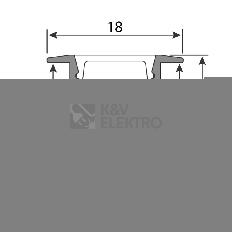 Obrázek produktu Vestavný hliníkový profil McLED VI 12x15mm včetně mléčného difuzoru 2m ML-761.048.74.2 5