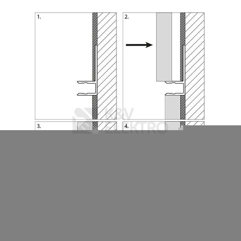Obrázek produktu Hliníkový profil McLED pro obklady a dlažbu DC 28x11mm včetně matného difuzoru 2m ML-761.049.43.2 3