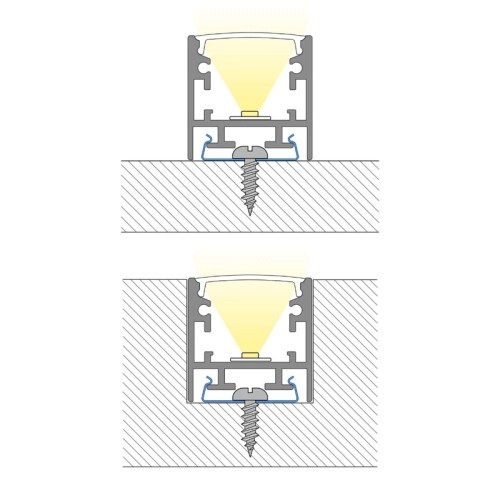 Přisazený hliníkový profil McLED PCA 25x25mm včetně mléčného difuzoru 1m ML-761.049.74.1 (obrázek 3)