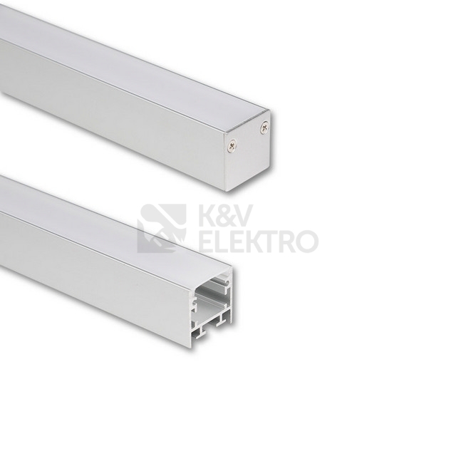 Obrázek produktu Přisazený hliníkový profil McLED PCA 25x25mm včetně mléčného difuzoru 1m ML-761.049.74.1 0