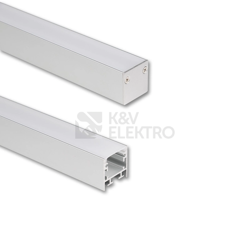 Obrázek produktu Přisazený hliníkový profil McLED PCA 25x25mm včetně mléčného difuzoru 1m ML-761.049.74.1 0