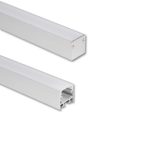 Přisazený hliníkový profil McLED PCA 25x25mm včetně mléčného difuzoru 2m ML-761.049.74.2