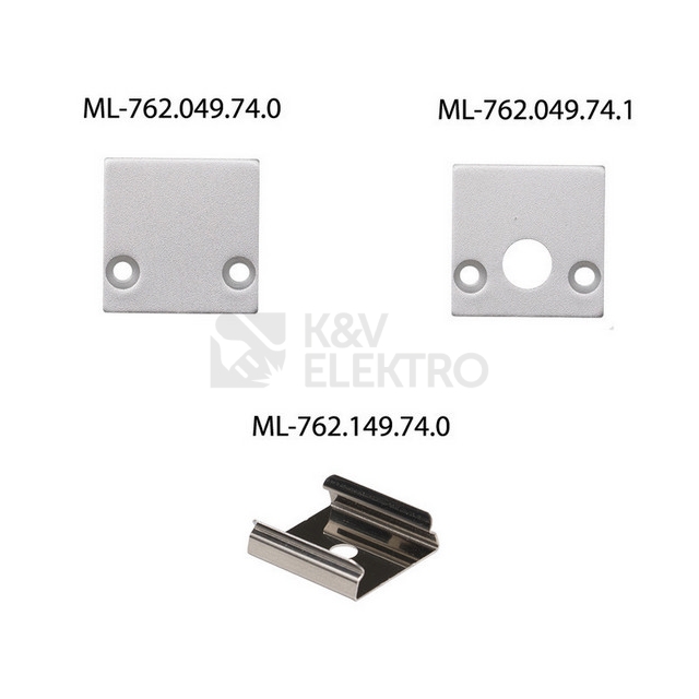 Obrázek produktu Přisazený hliníkový profil McLED PCA 25x25mm včetně mléčného difuzoru 2m ML-761.049.74.2 2