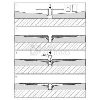 Obrázek produktu Vestavný hliníkový profil McLED AL pro sádrokarton 48x12mm včetně matného difuzoru 2m ML-761.050.43.2 4