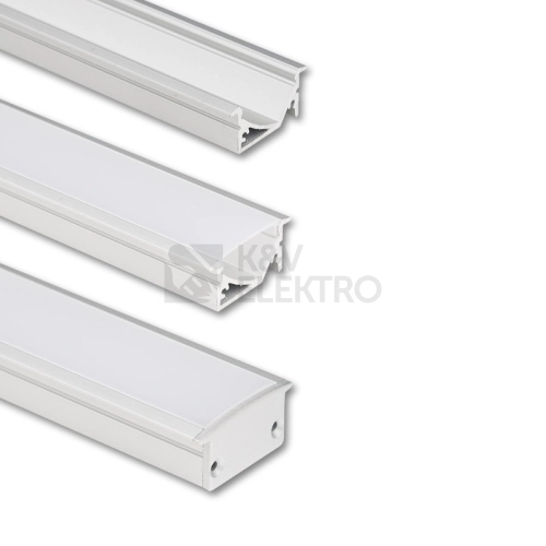 Vestavný hliníkový profil McLED VA 30x14mm včetně matného difuzoru 2m ML-761.057.43.2