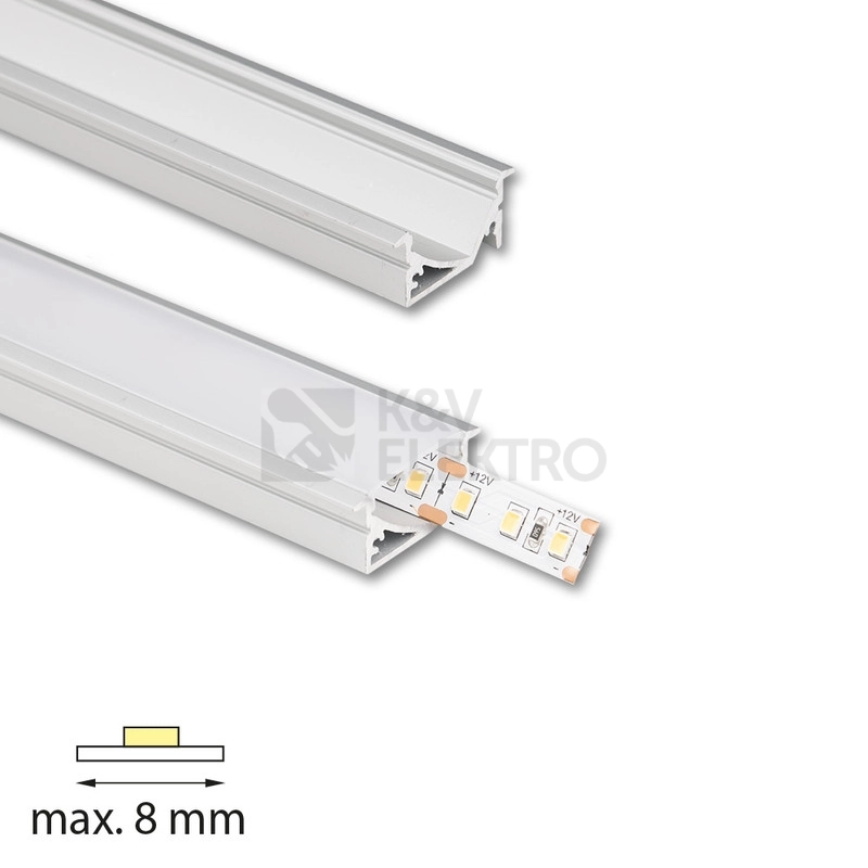 Obrázek produktu Vestavný hliníkový profil McLED VA 30x14mm včetně matného difuzoru 2m ML-761.057.43.2 1