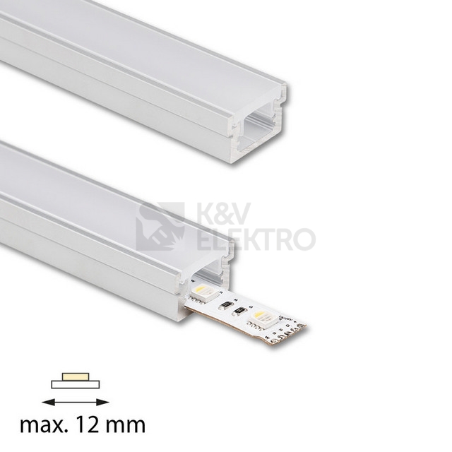 Obrázek produktu Nášlapný hliníkový profil McLED BA 22x13mm včetně mléčného difuzoru 2m ML-761.062.43.2 5