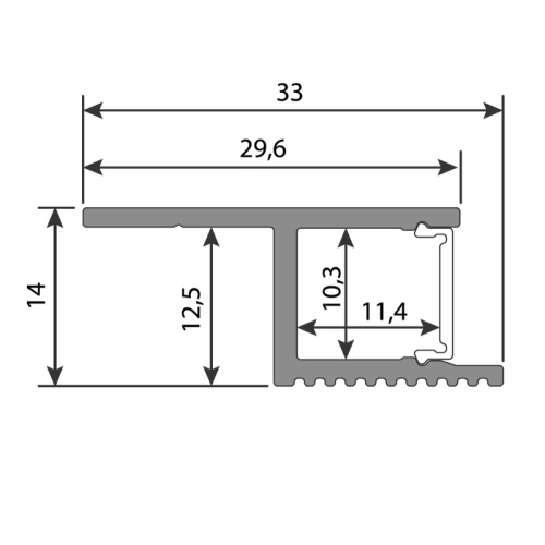 Hliníkový profil McLED AQ pro sádrokarton 33x14mm včetně mléčného difuzoru 2m ML-761.064.43.2 (obrázek 6)