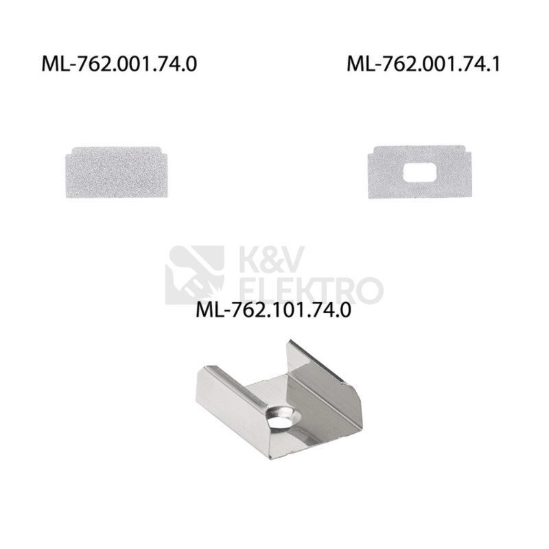 Obrázek produktu Přisazený hliníkový profil PG2 16x8mm BEZ DIFUZORU 2m McLED ML-761.101.74.2 1
