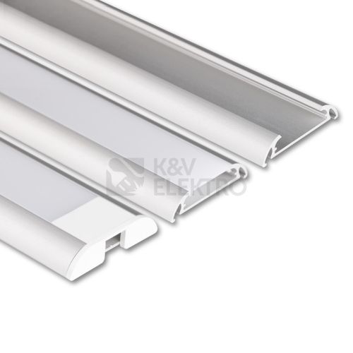 Přisazený hliníkový profil McLED PX2 40x9mm včetně mléčného difuzoru 2m ML-761.304.86.2