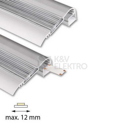 Obrázek produktu Nášlapný hliníkový profil McLED BF 68x25mm včetně mléčného difuzoru a silikonové podložky 2m ML-761.310.86.2 1