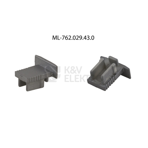 Koncovka LED profilu bez otvoru pro VN šedá McLED ML-762.029.43.0