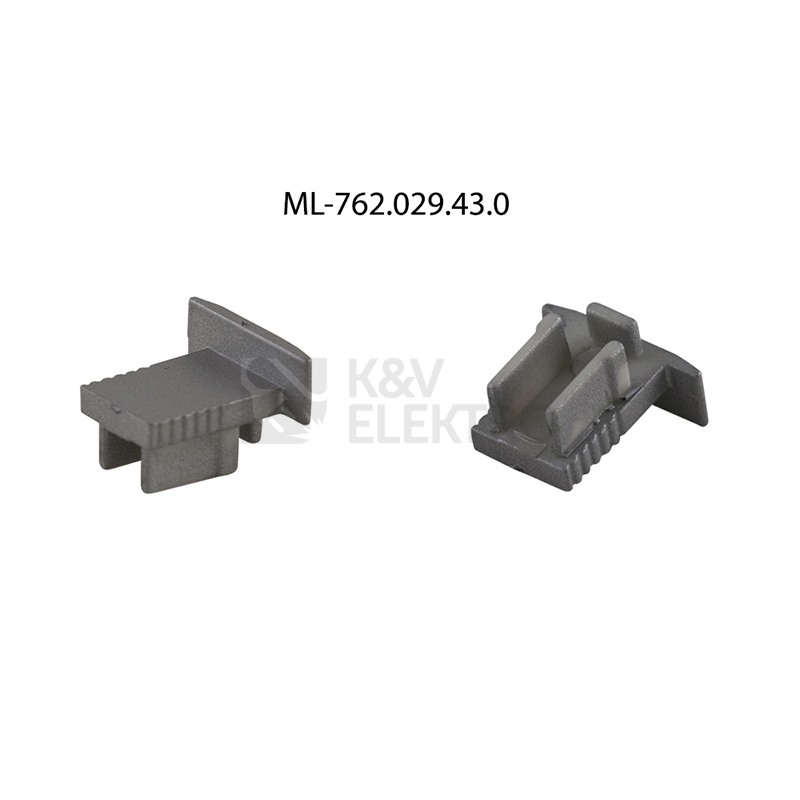 Obrázek produktu Koncovka LED profilu bez otvoru pro VN šedá McLED ML-762.029.43.0 0