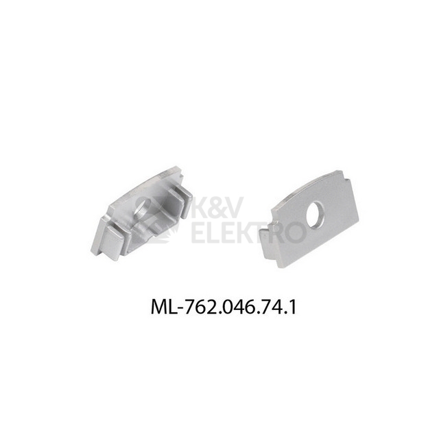 Obrázek produktu Koncovka LED profilu AX s otvorem stříbrná McLED ML-762.046.74.1 0