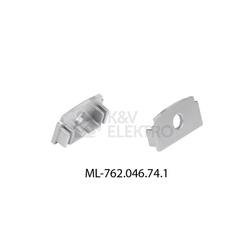 Obrázek produktu Koncovka LED profilu AX s otvorem stříbrná McLED ML-762.046.74.1 0