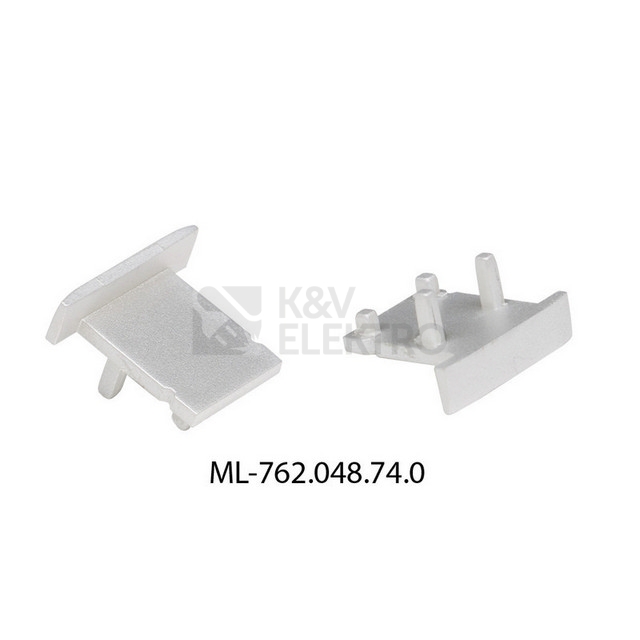 Obrázek produktu Koncovka LED profilu VI bez otvoru stříbrná McLED ML-762.048.74.0 0