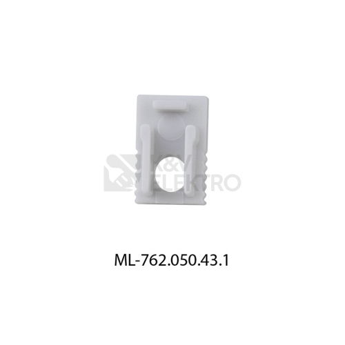 Koncovka LED profilu s otvorem pro AL stříbrná McLED ML-762.050.43.1