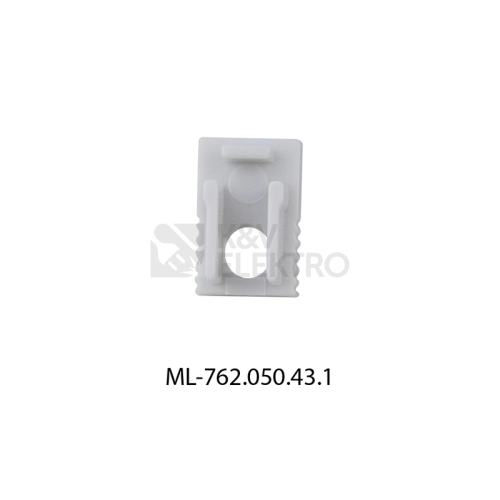 Koncovka LED profilu s otvorem pro AL stříbrná McLED ML-762.050.43.1