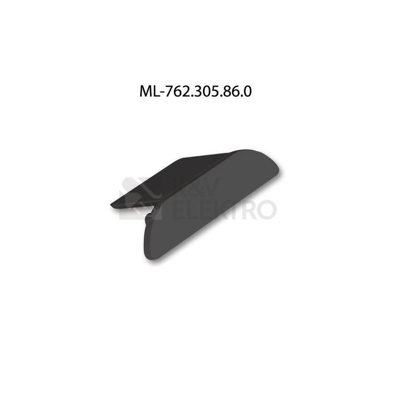 Obrázek produktu Koncovka LED profilu PX2 bez otvoru černá McLED ML-762.305.86.0 0